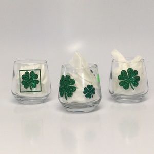 Set of 3 St. Patrick’s Day shot glasses 3.25oz
